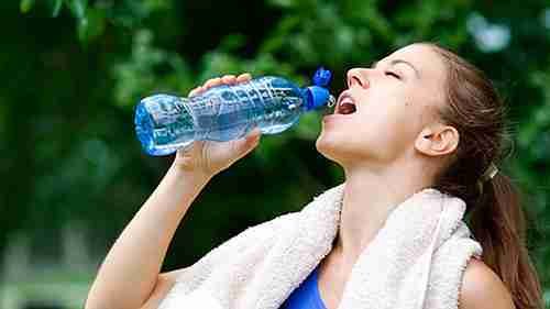 Girl drinking water