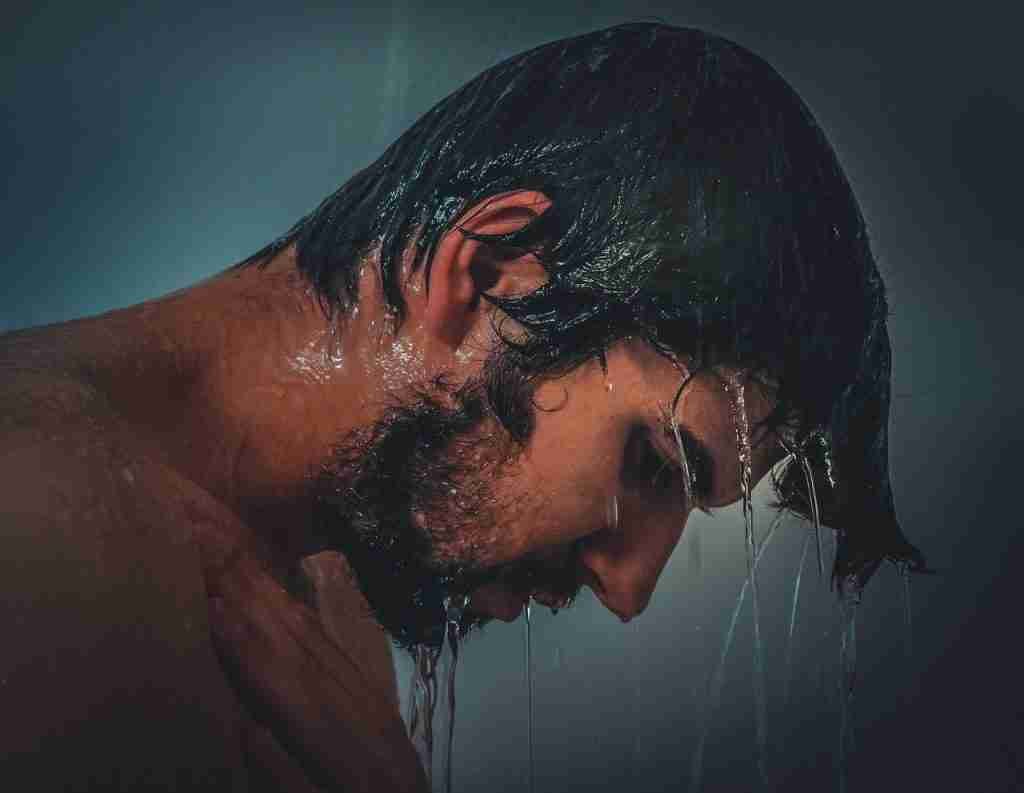 man, male, model, shower