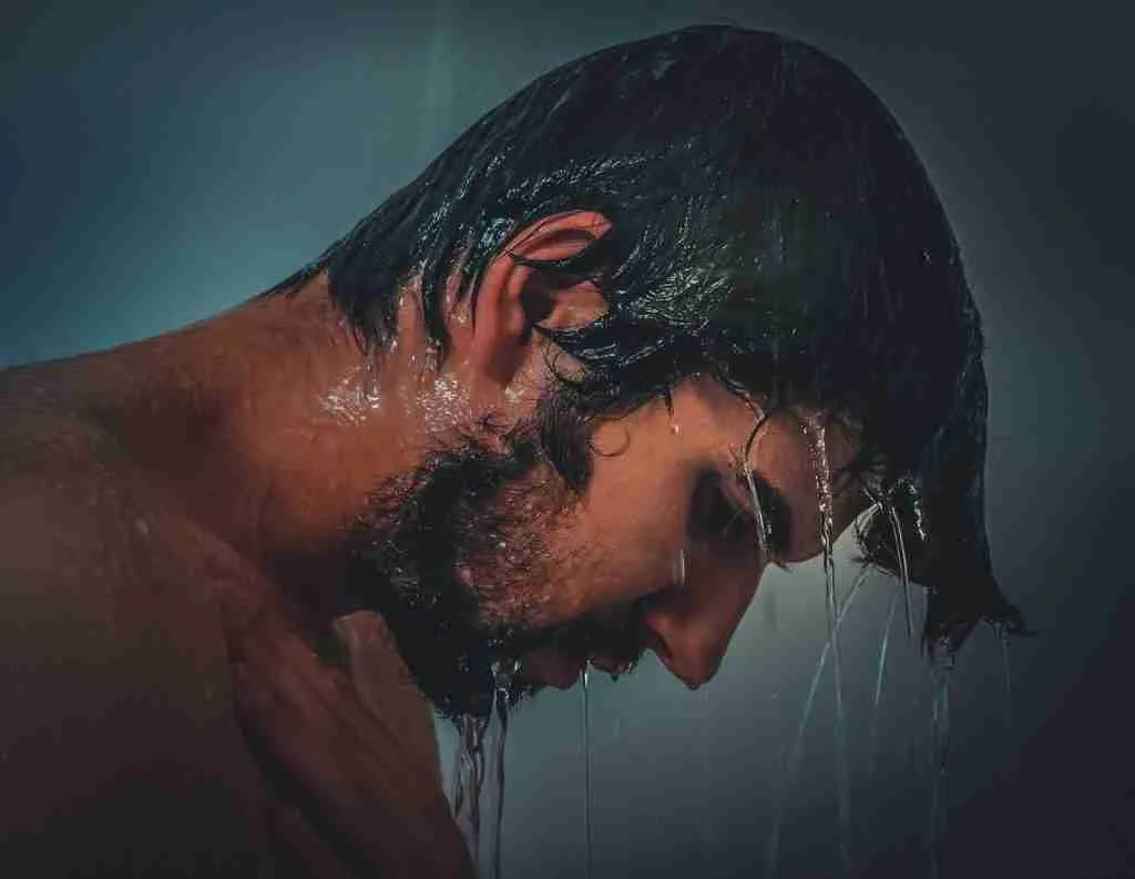 man, male, model, shower