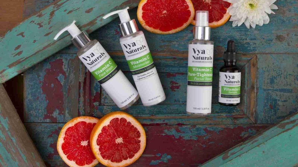 Vitamin C serum with citrus slices