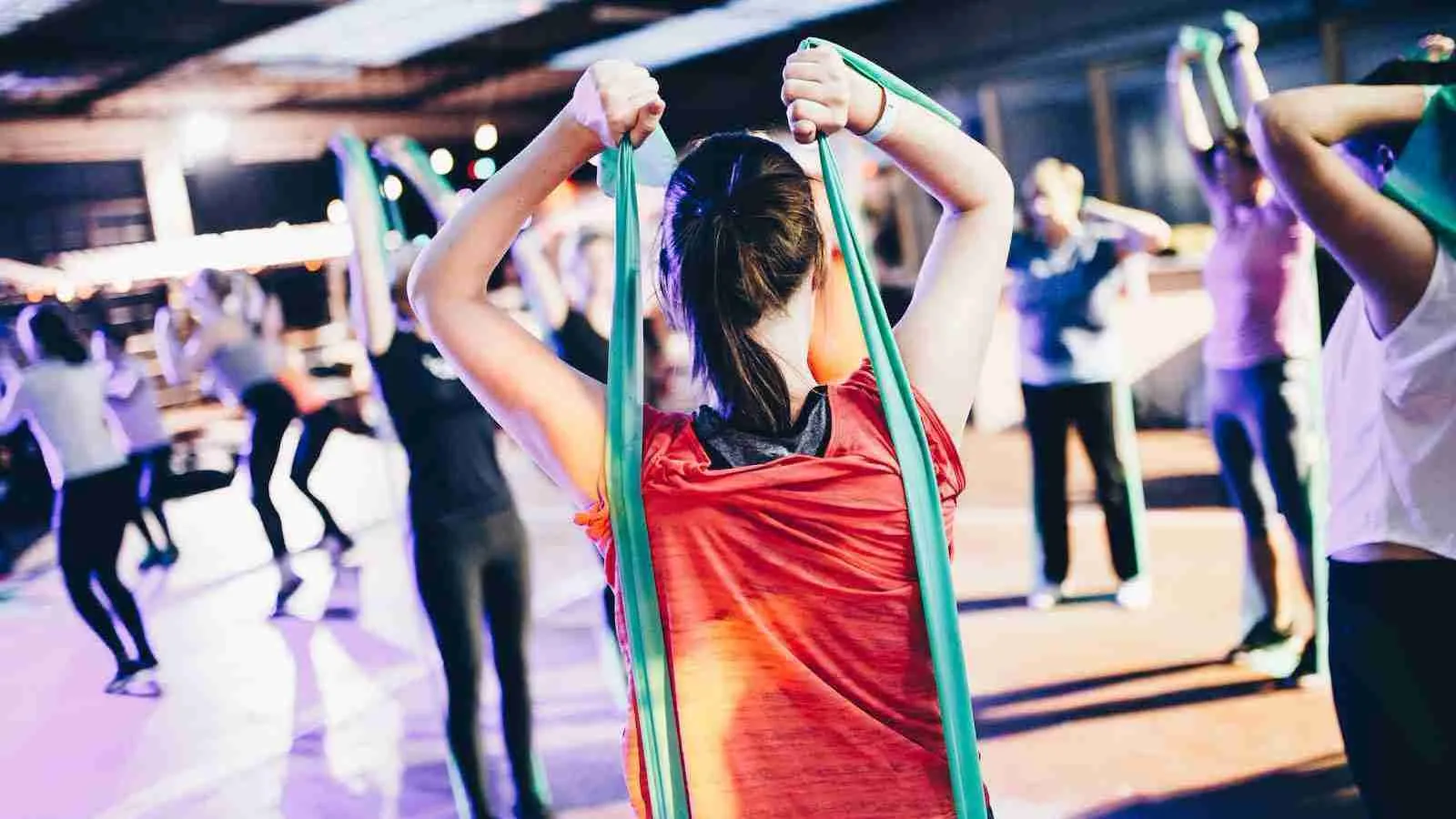 women in a gym