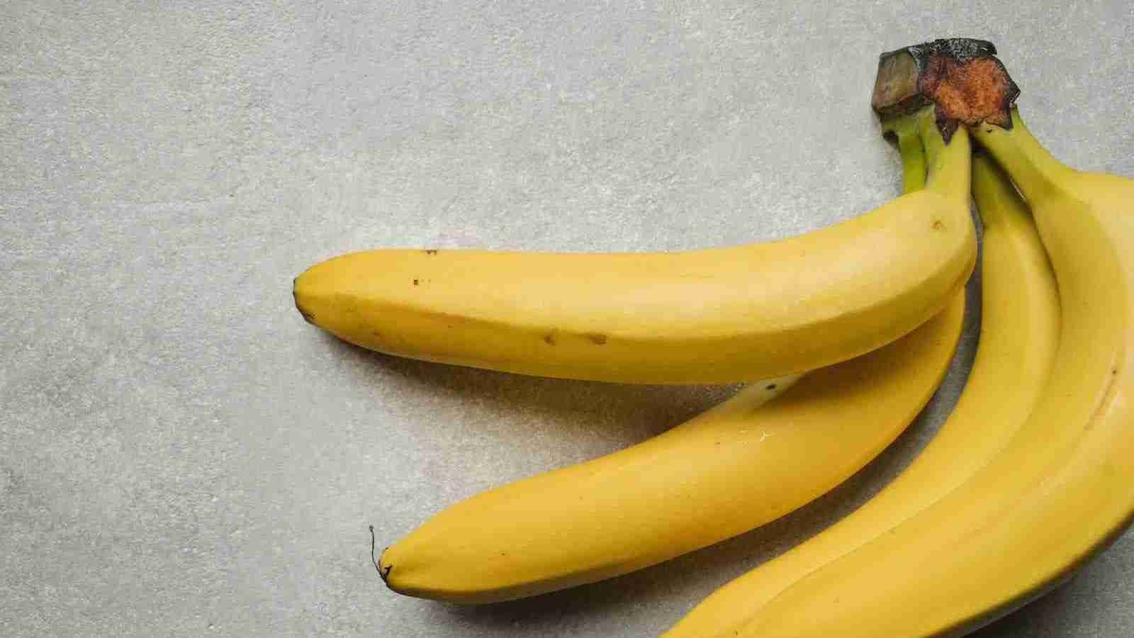 banana with a gray backdrop