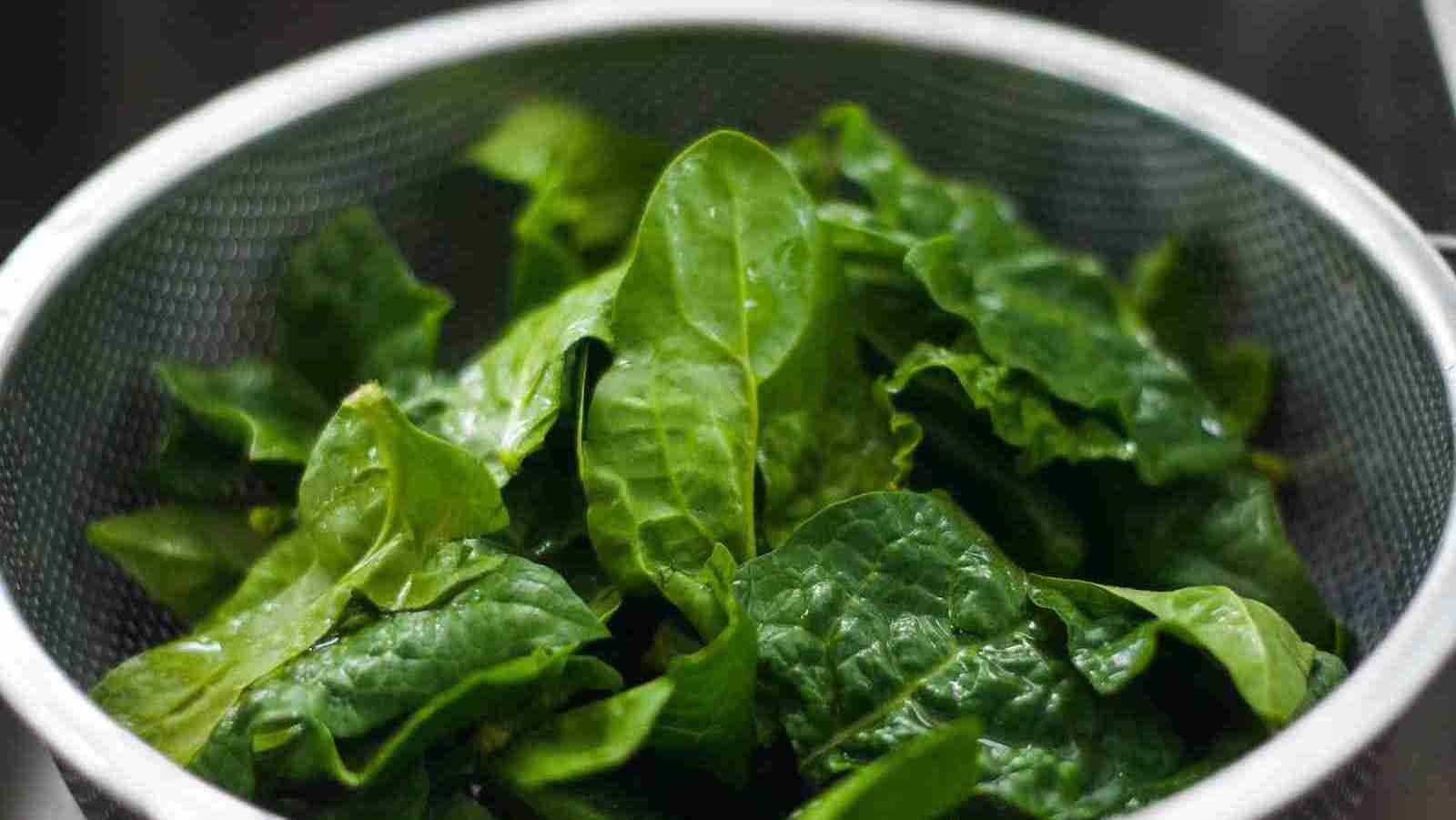 Spinach in a bowl