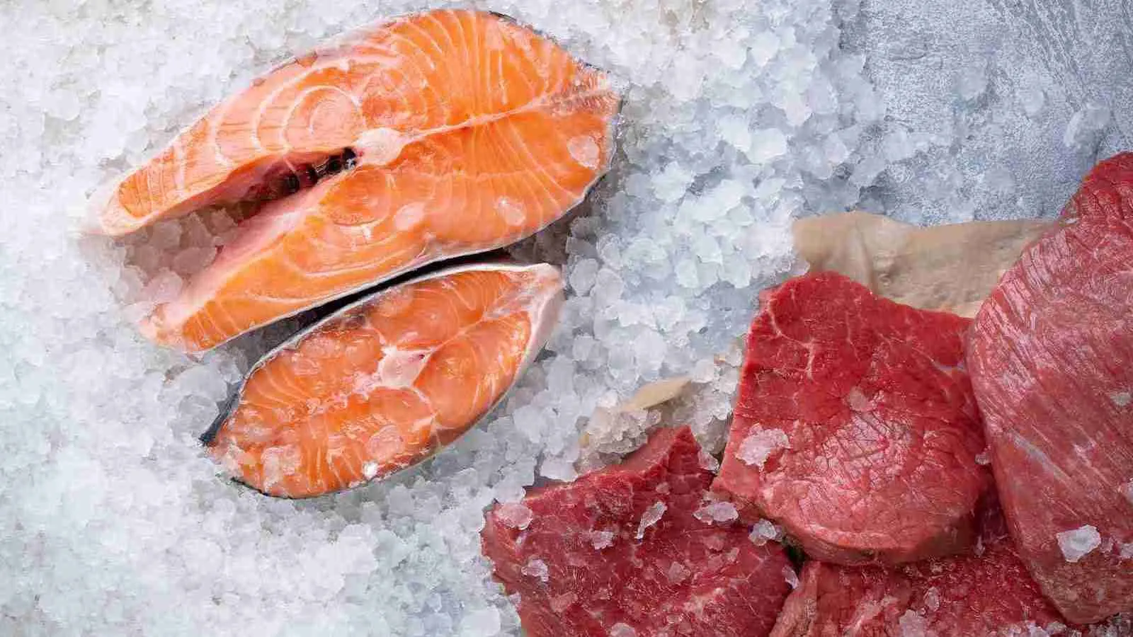 a pile of fish sitting on top of a pile of ice