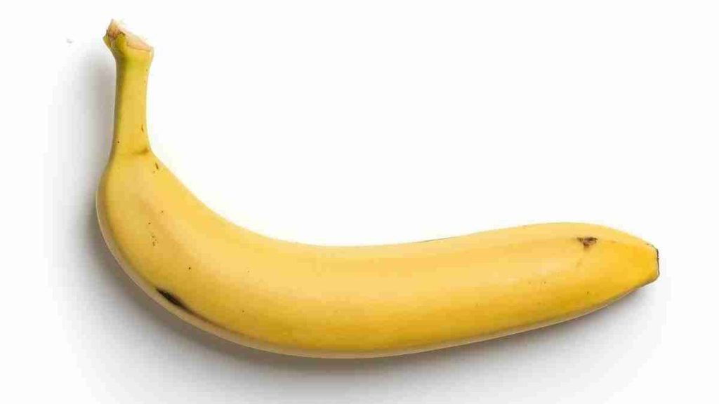 yellow banana on white background